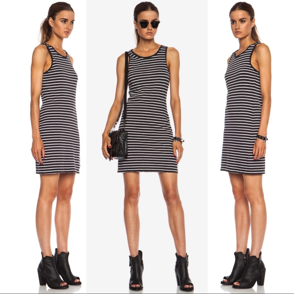 Current/Elliot Louella Tank Dress Black&White 1/S